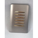 Conjunto Interruptor Sextuplo Simples Especial 4x2 - Aço Gold